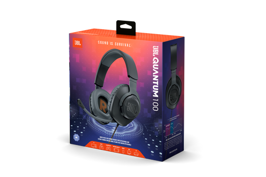 JBL Quantum 100 - Black - Wired over-ear gaming headset with flip-up mic - Detailshot 15
